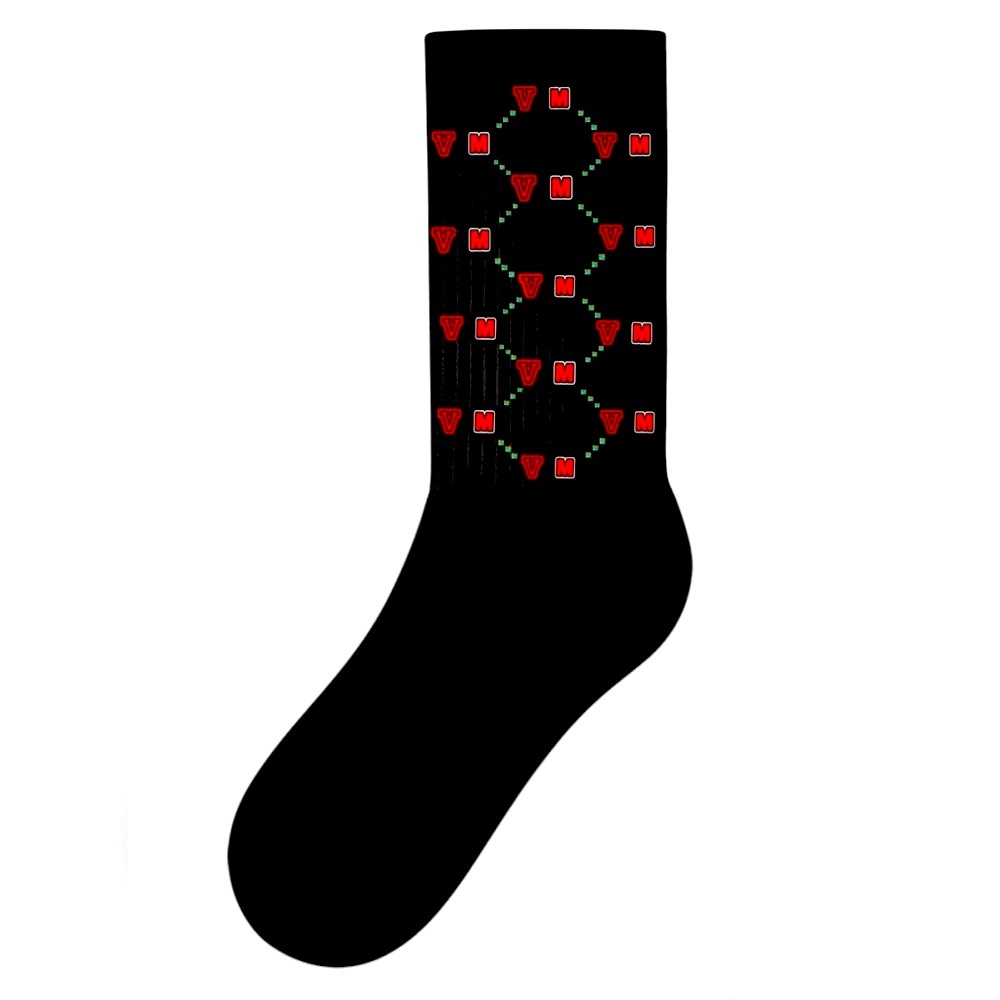 Designer Black Sock